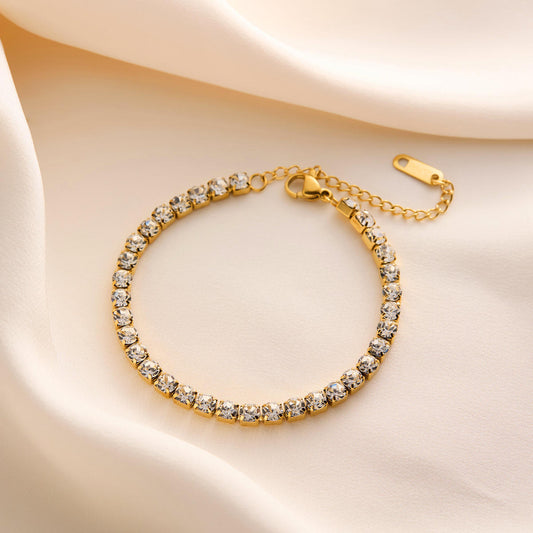 Anti Tarnish Zircon Tennis Bracelet