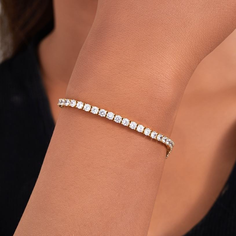 Anti Tarnish Zircon Tennis Bracelet