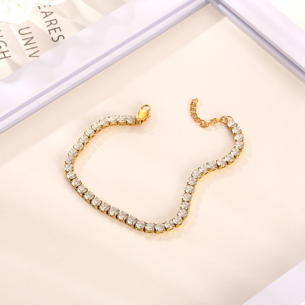 Anti Tarnish Zircon Tennis Bracelet