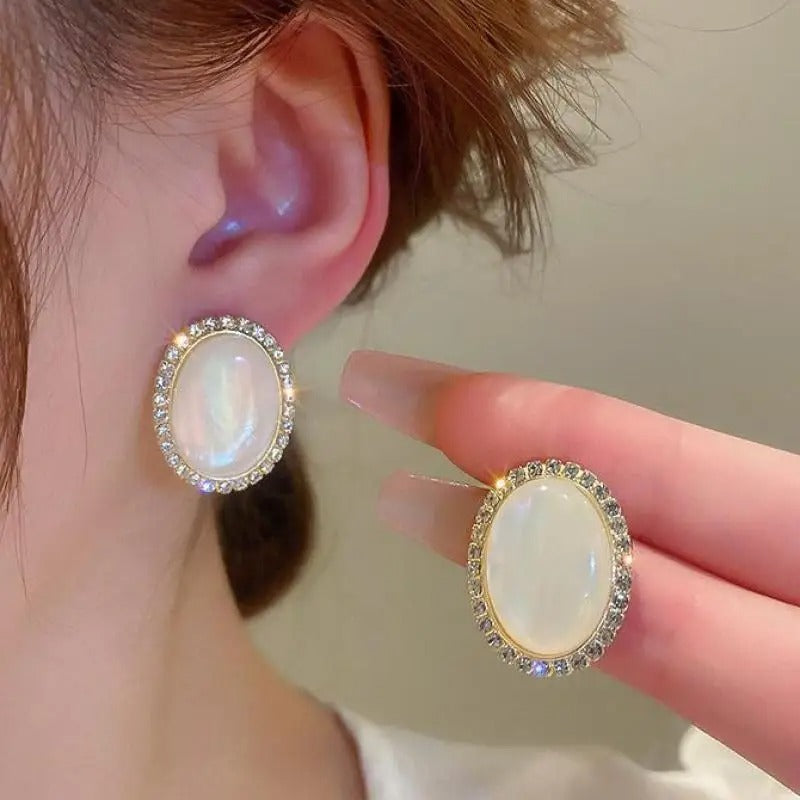 Monalisa Opal Oval Studs