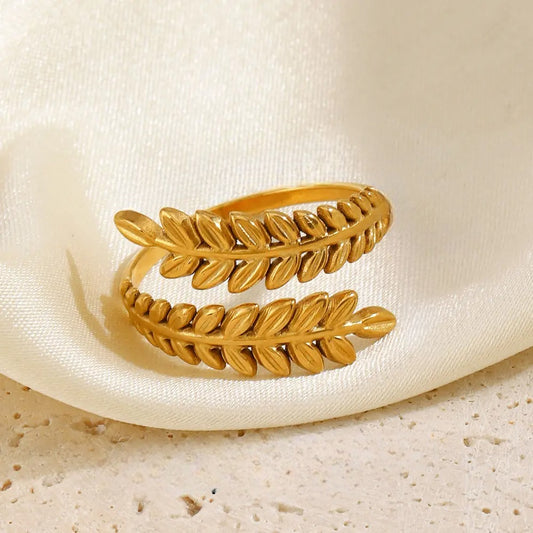 Anti-TarnishLeaf Ring