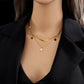 Snake Chain Star Chams Dual Chain Necklace