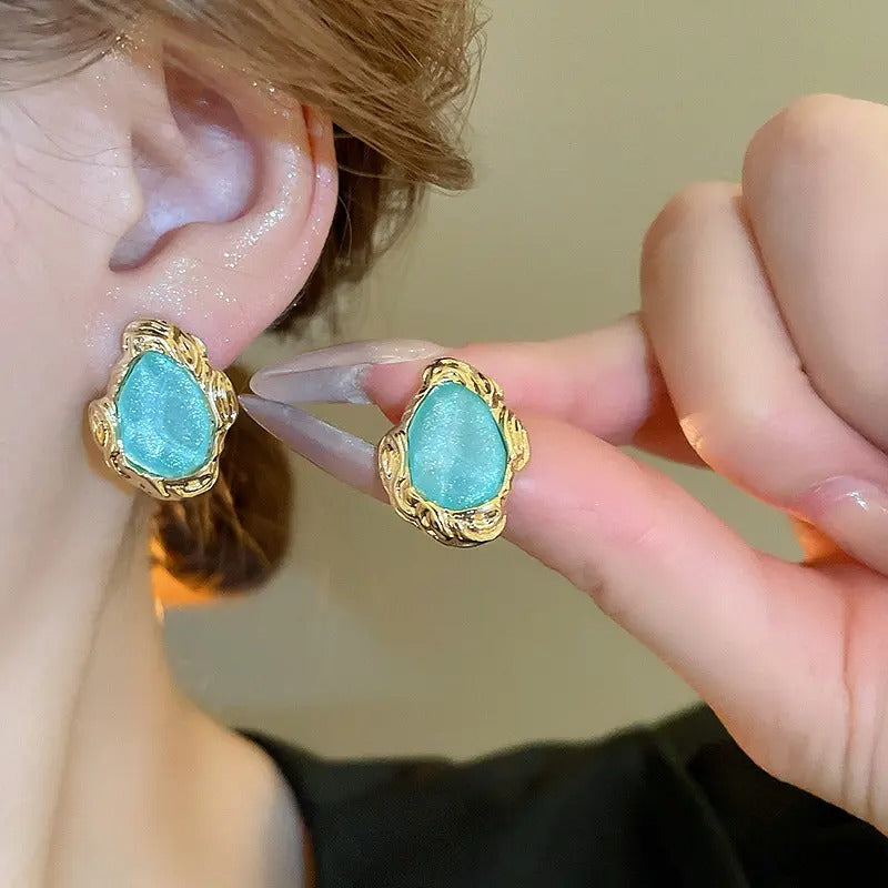 Irregular Shape Colorful Stud Earrings