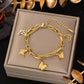 Butterfly Charm Dual Layer Chain Bracelet