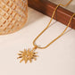 Spiral Sun Pendant Necklace