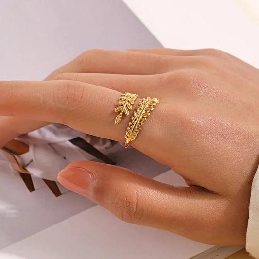 Anti-TarnishLeaf Ring