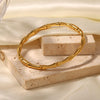 Anti Tarnish Bamboo Style Bangle Bracelet