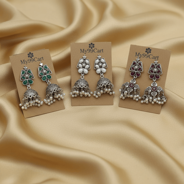 Oxidised Trendy Statement Earring