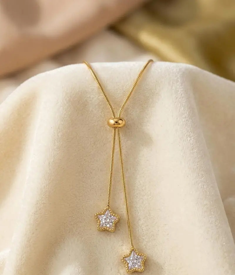 Anti Tarnish Elegant Adjustable Star Chain Necklace