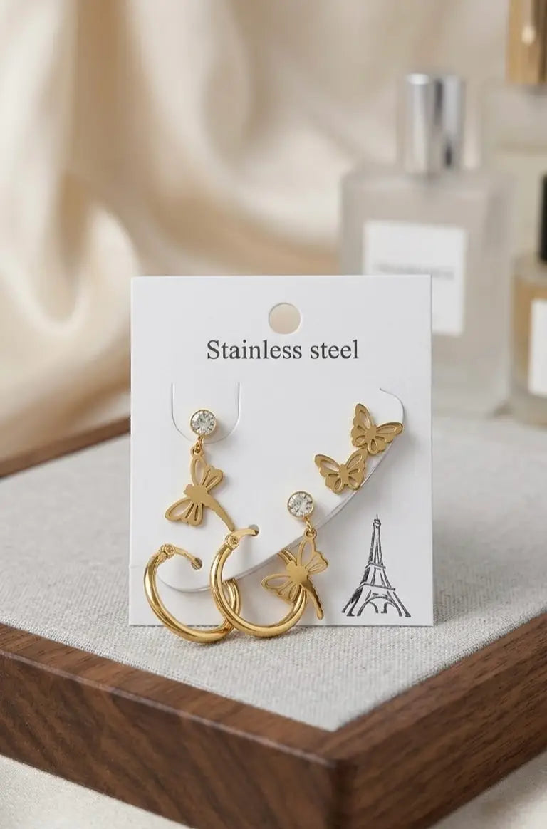Anti Tarnish Trendy Hypoallergenic Earrings Combo II