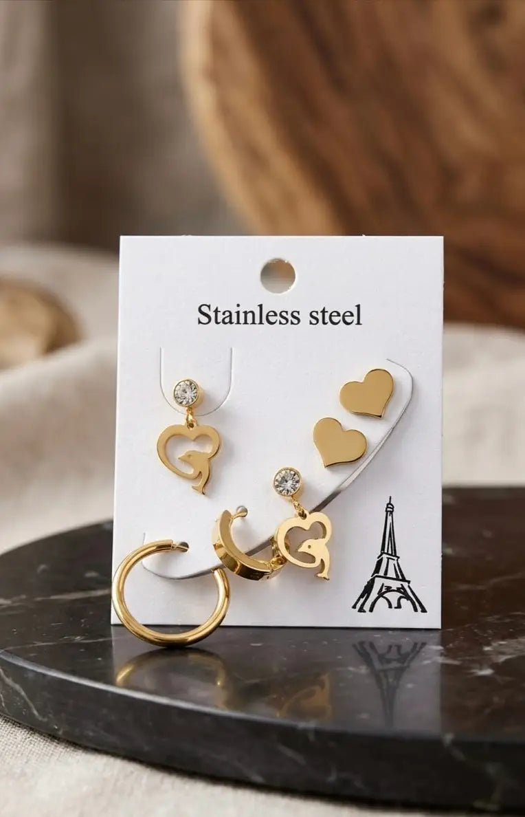 Anti Tarnish Trendy Hypoallergenic Earrings Combo I